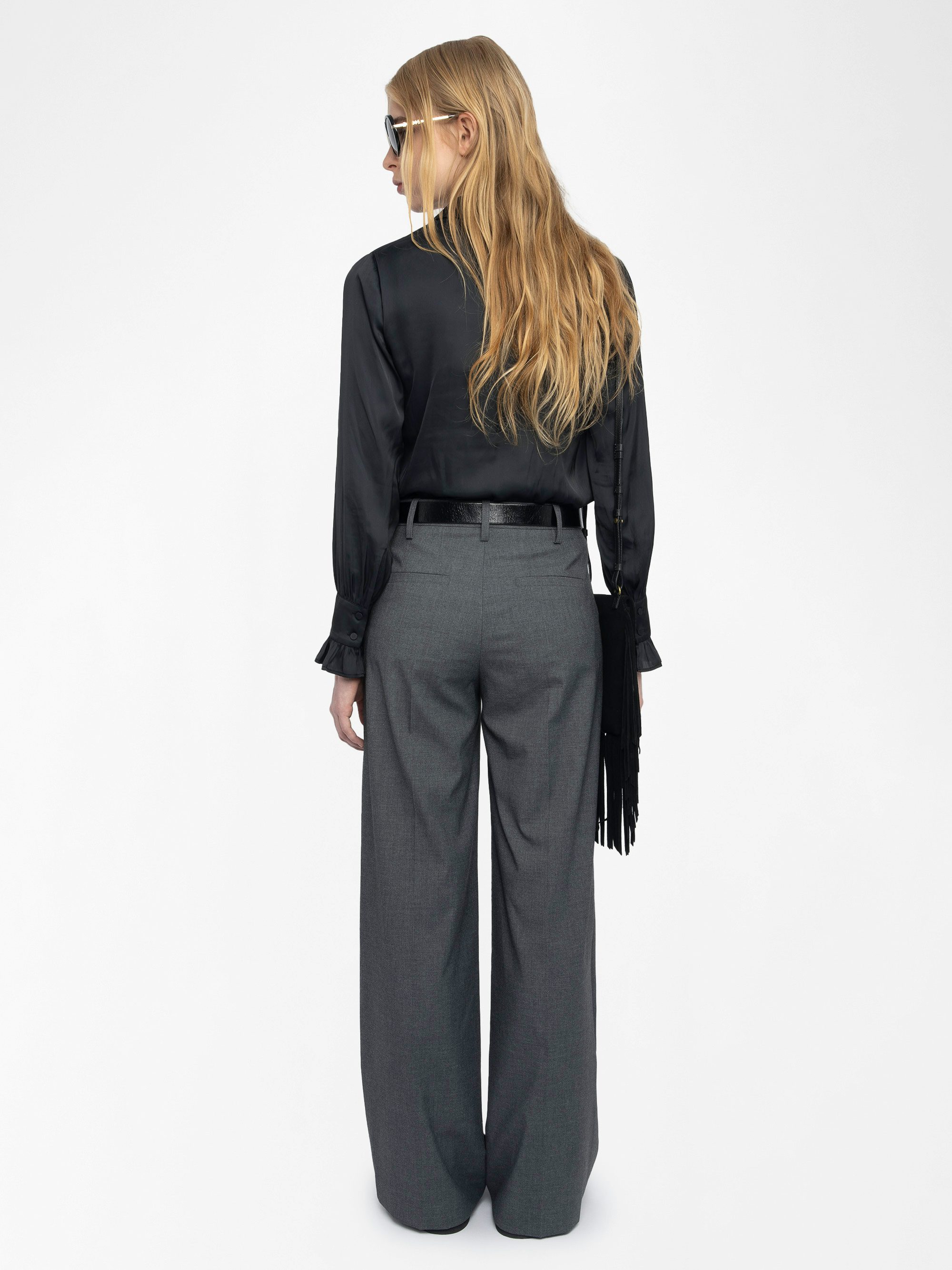 Panol Trousers - Wide straight-cut tailored trousers.